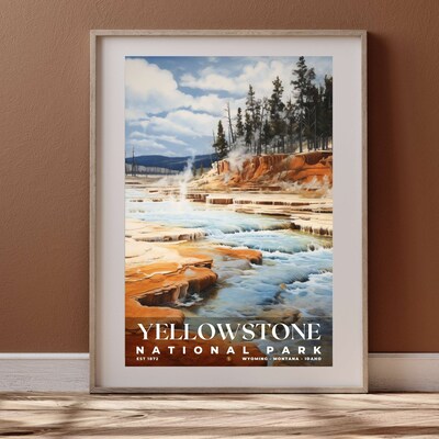 Yellowstone National Park Poster, Travel Art, Office Poster, Home Decor | S6 - image4